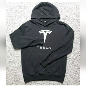 Tesla Men's Black Logo Hoodie